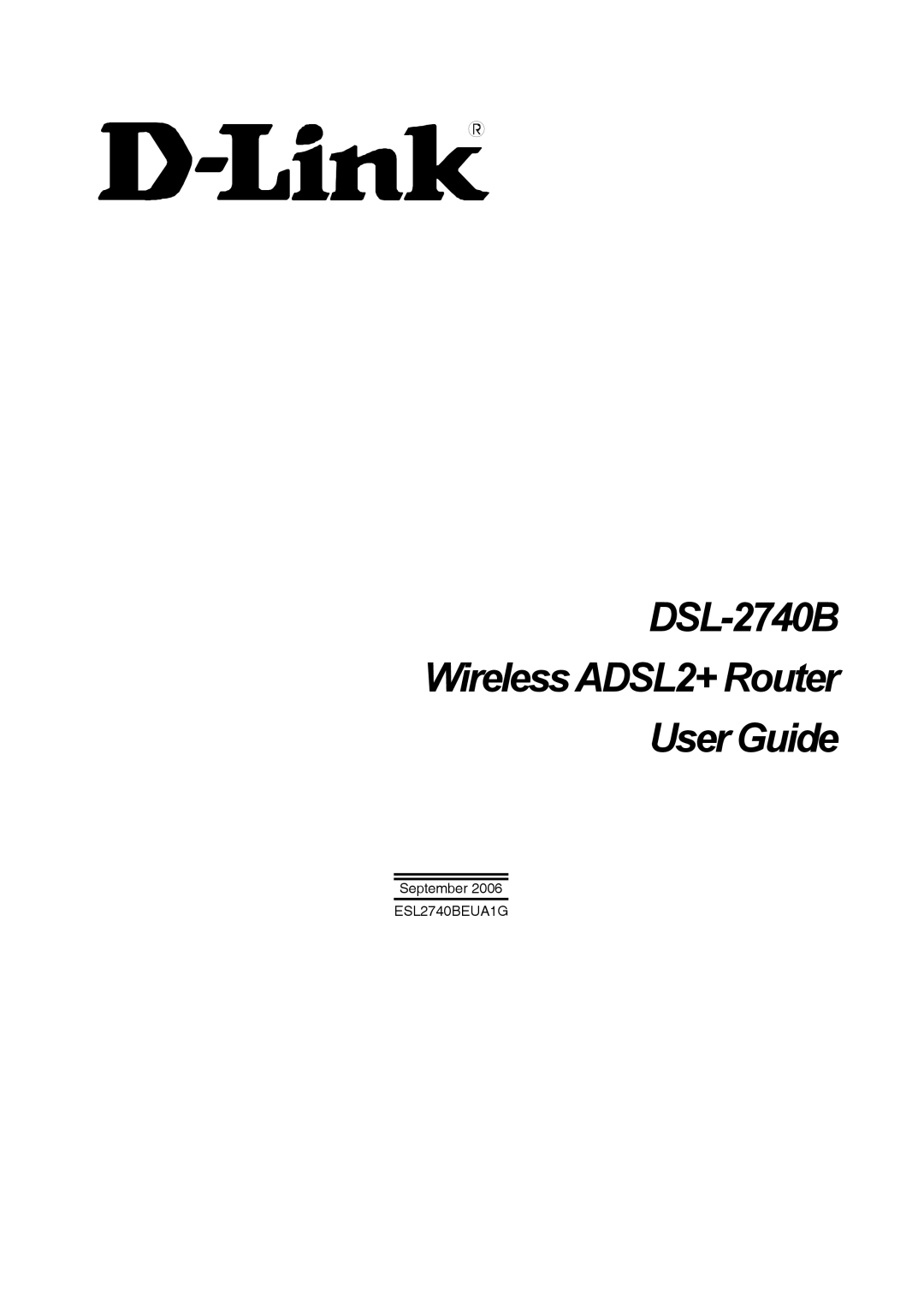 D-Link manual DSL-2740B WirelessADSL2+ Router User Guide 