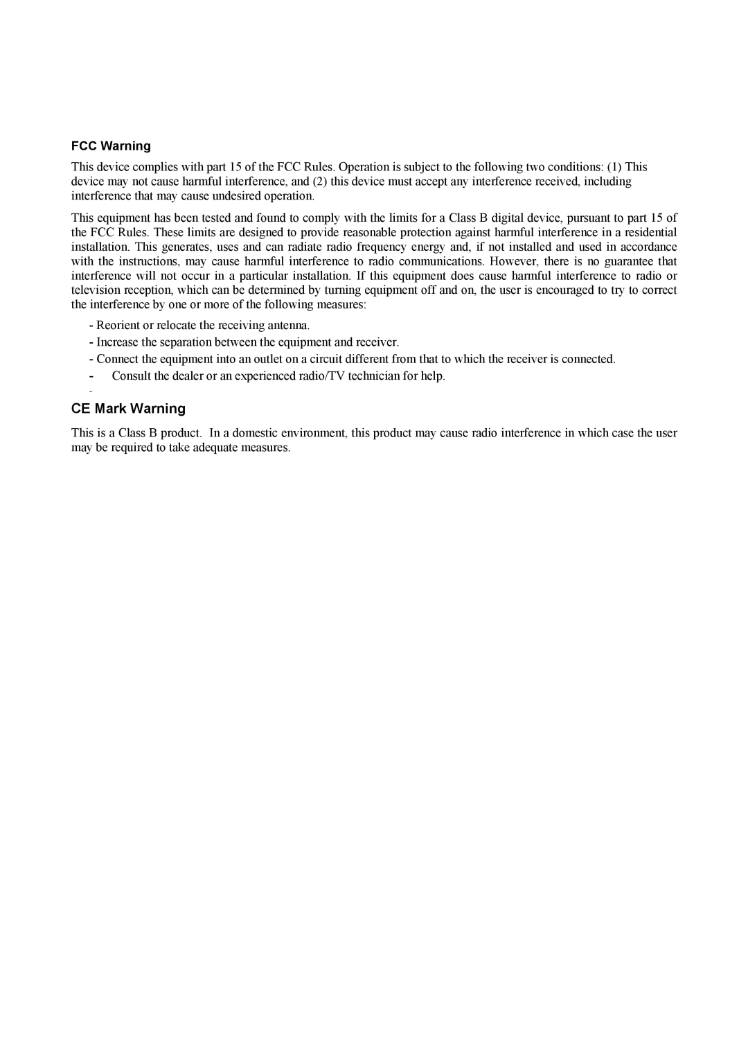 D-Link DSL-2740B manual CE Mark Warning, FCC Warning 