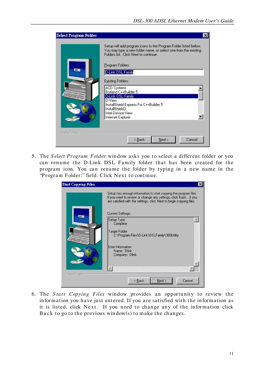 D-Link manual DSL-300 Adsl Ethernet Modem User’s Guide 