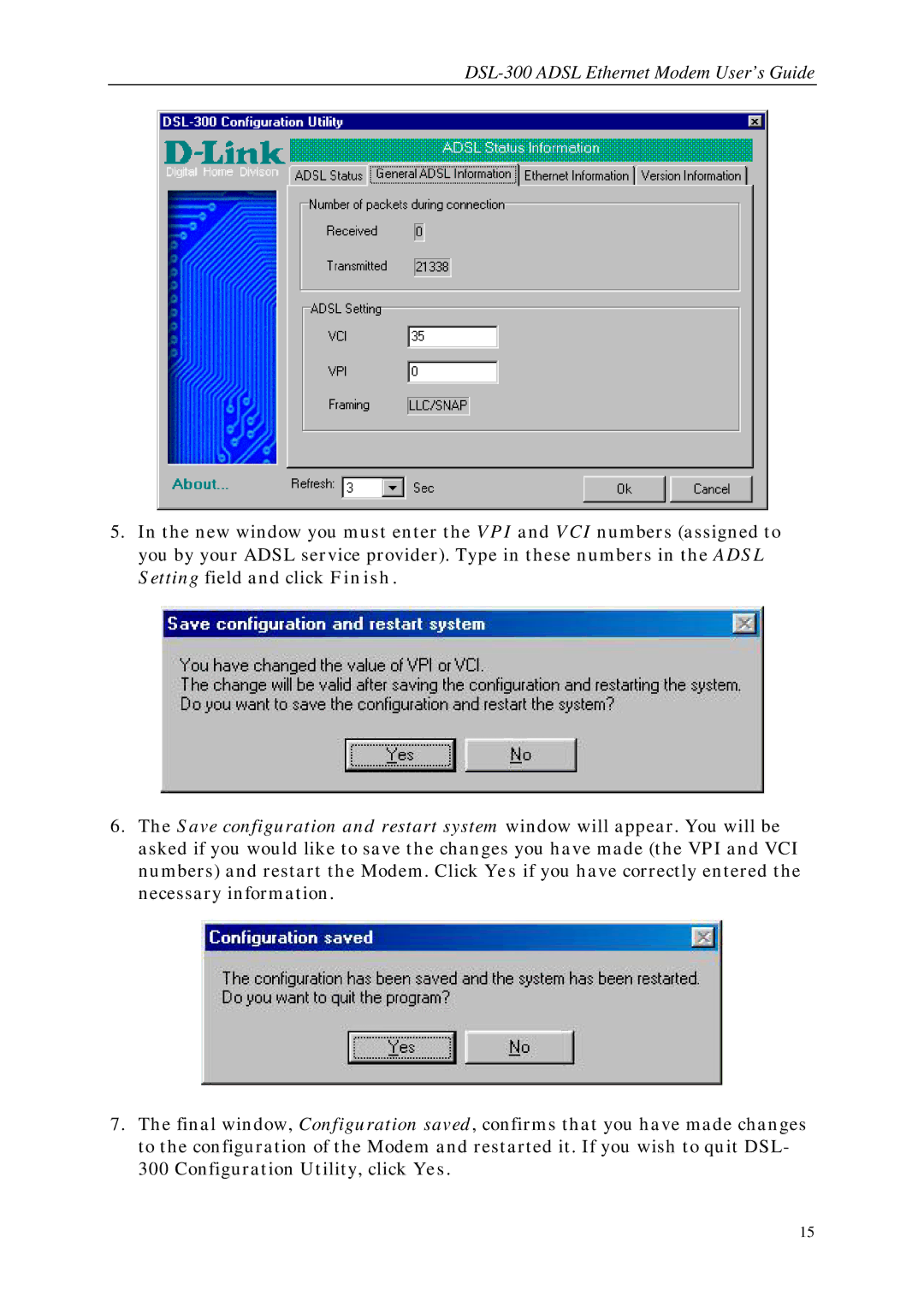 D-Link manual DSL-300 Adsl Ethernet Modem User’s Guide 