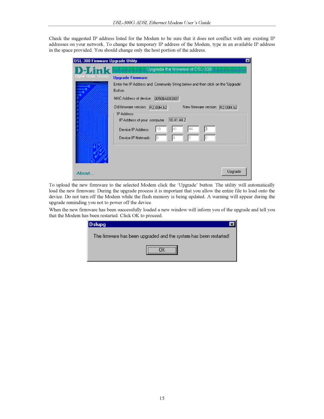 D-Link DSL-300CV manual DSL-300G Adsl Ethernet Modem User’s Guide 