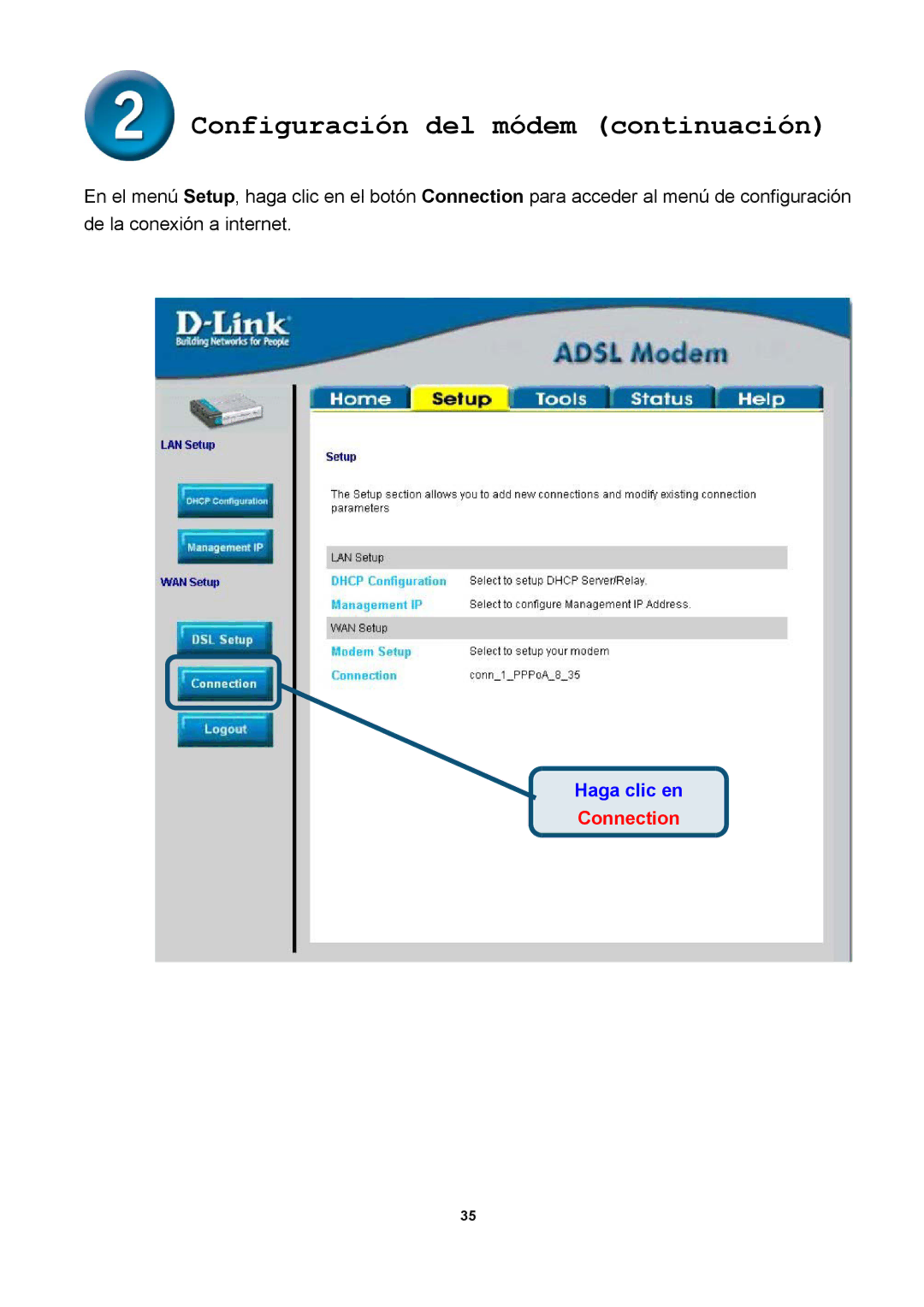 D-Link DSL-300T manual Connection 