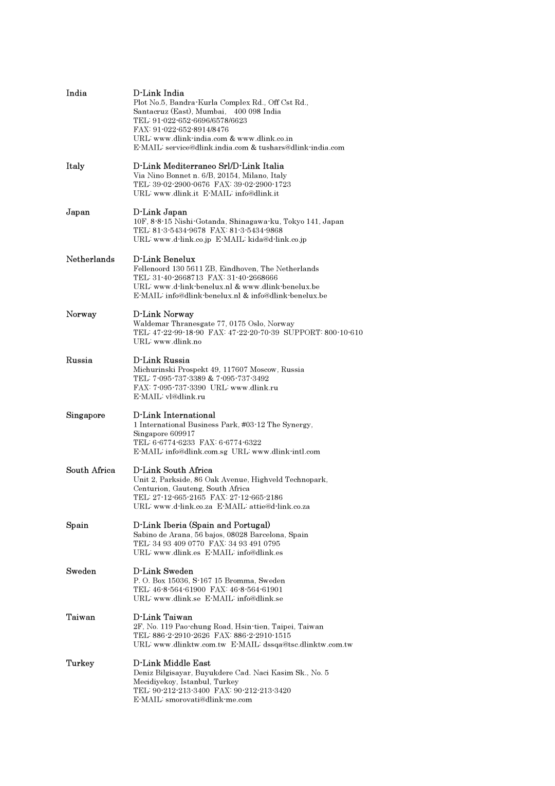 D-Link DSL-300T user manual Italy Link Mediterraneo Srl/D-Link Italia 