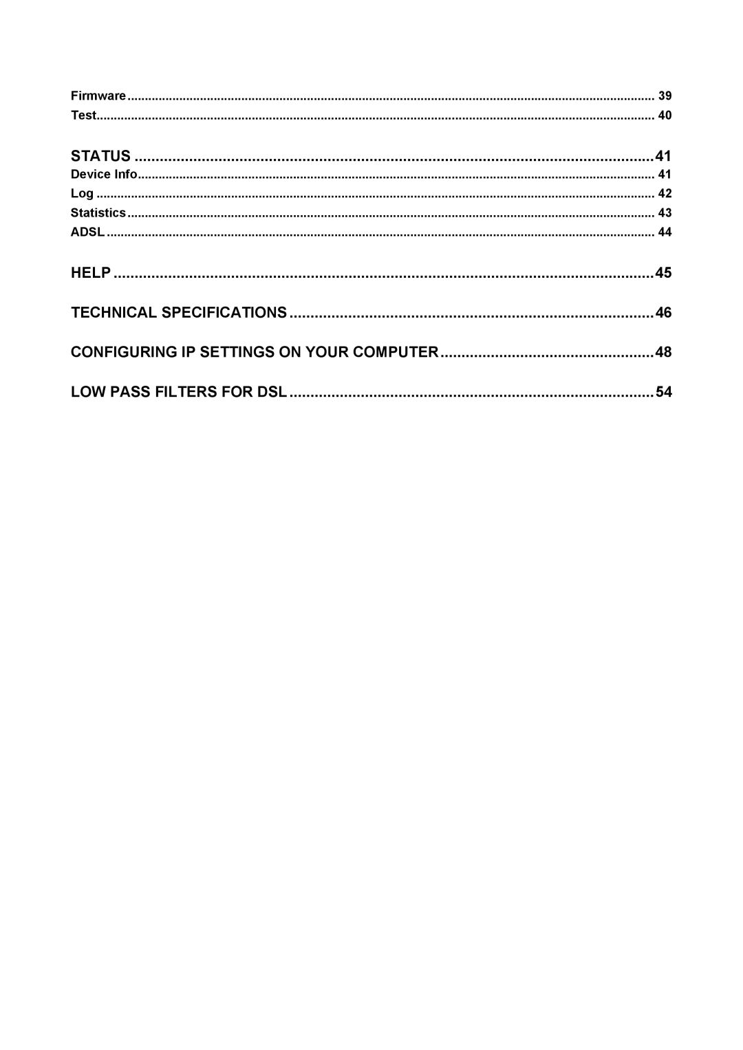 D-Link DSL-320T manual Status 