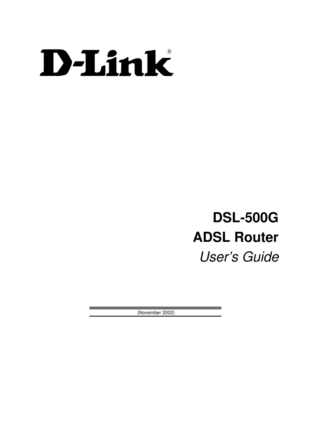 D-Link manual DSL-500G Adsl Router 