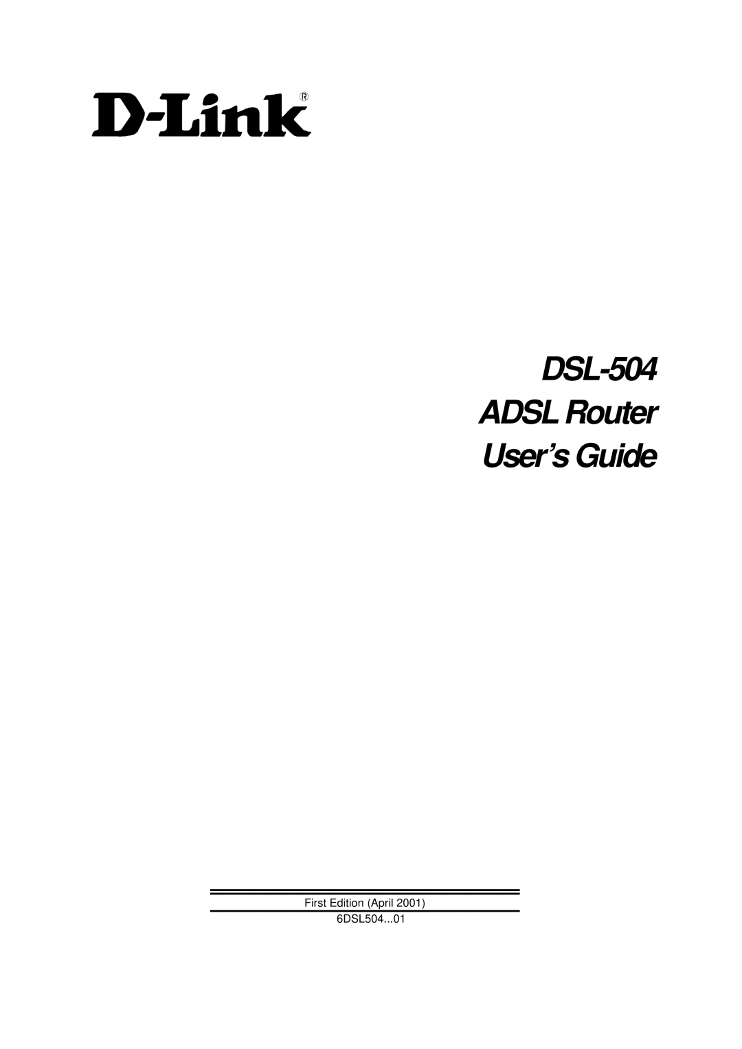 D-Link manual DSL-504 Adsl Router User’s Guide 