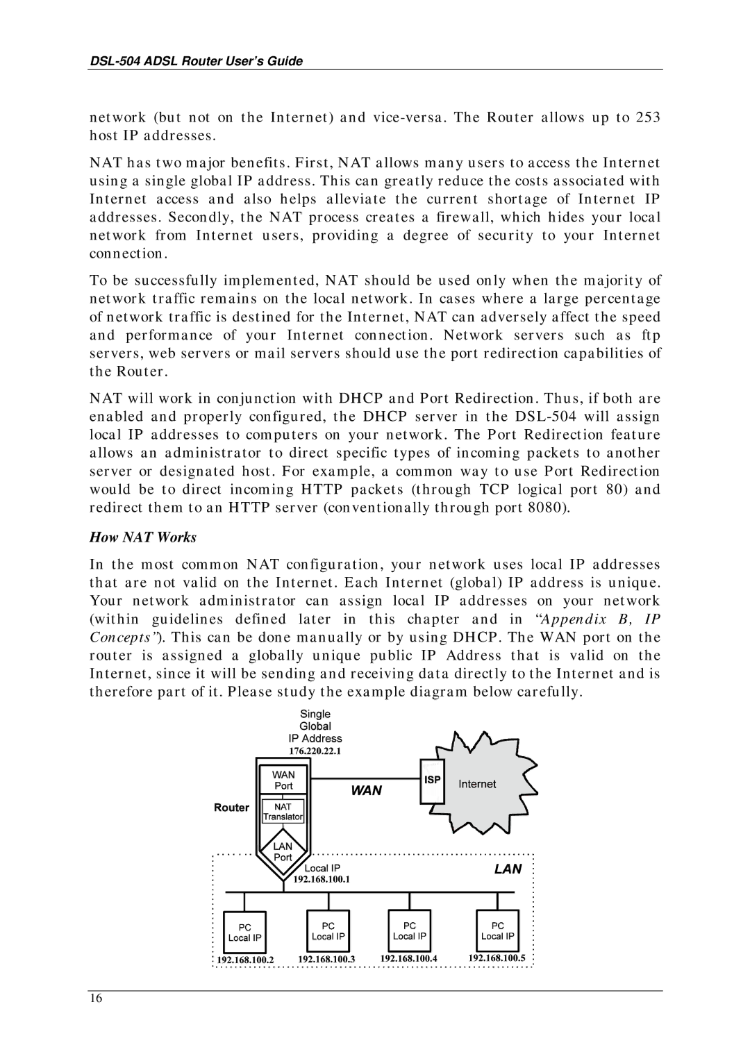 D-Link DSL-504 manual How NAT Works 