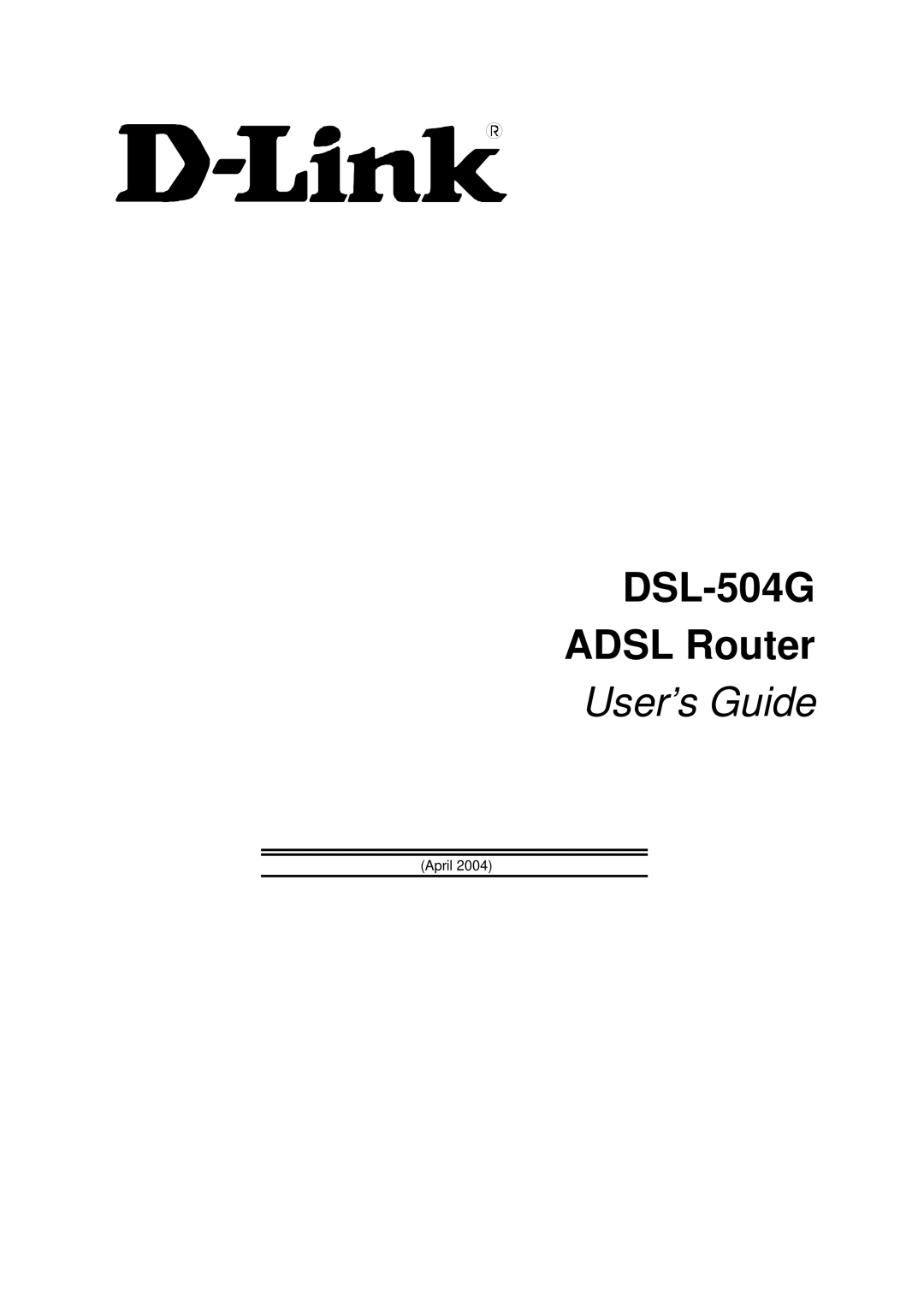 D-Link manual DSL-504G Adsl Router 