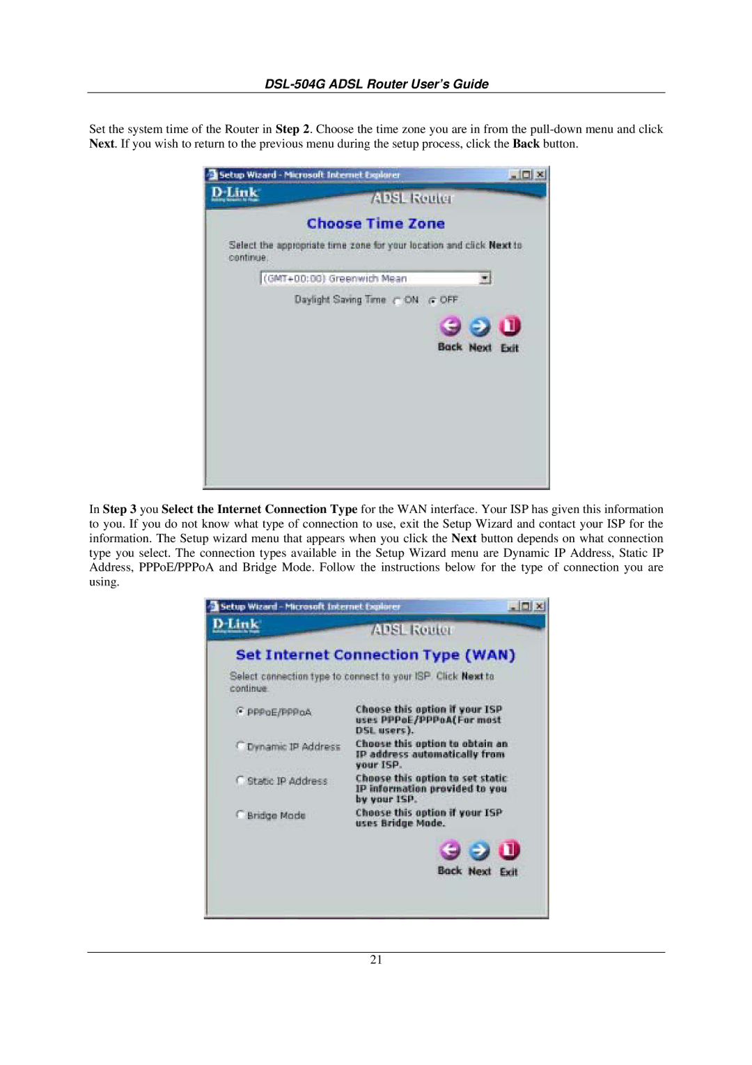 D-Link manual DSL-504G Adsl Router User’s Guide 