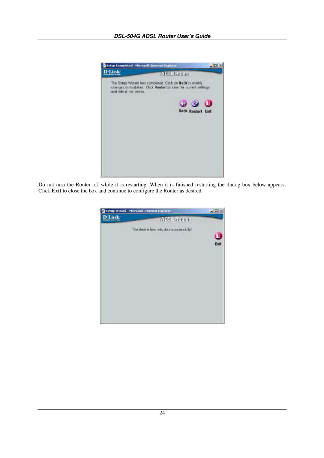 D-Link manual DSL-504G Adsl Router User’s Guide 