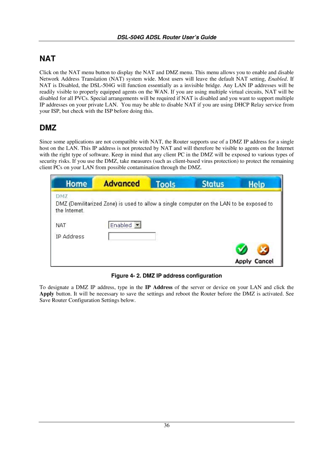 D-Link DSL-504G manual Nat 