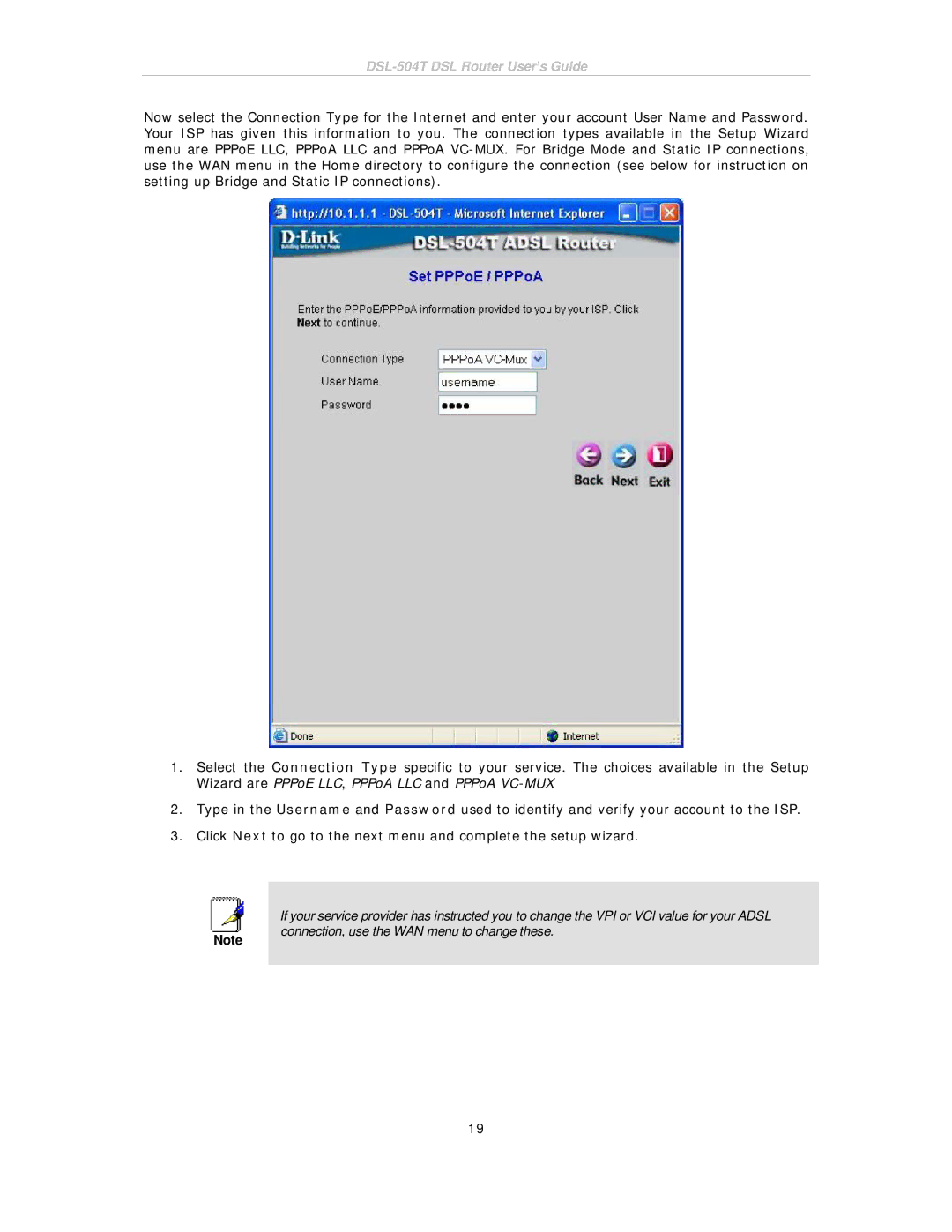 D-Link manual DSL-504T DSL Router User’s Guide 