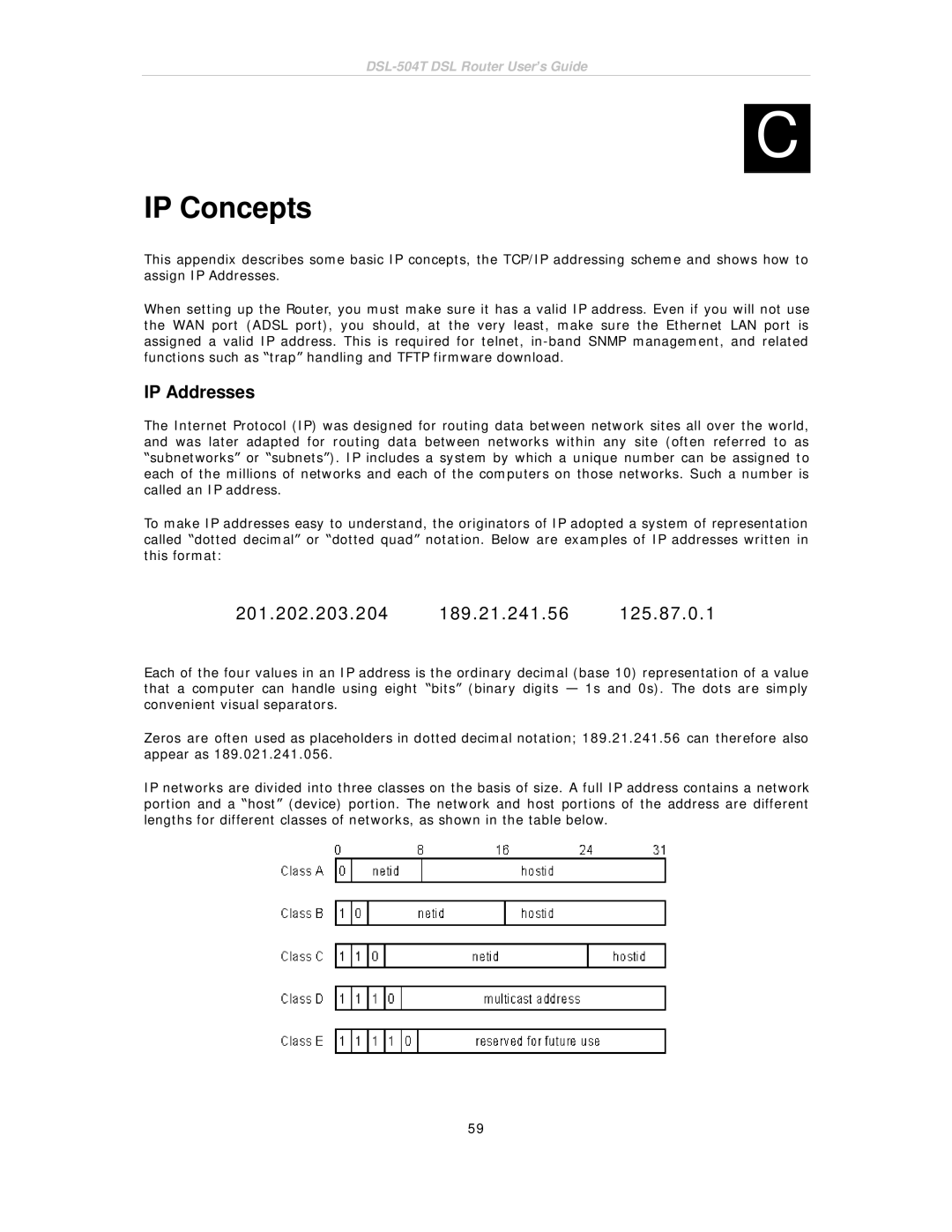 D-Link DSL-504T manual IP Concepts, IP Addresses 