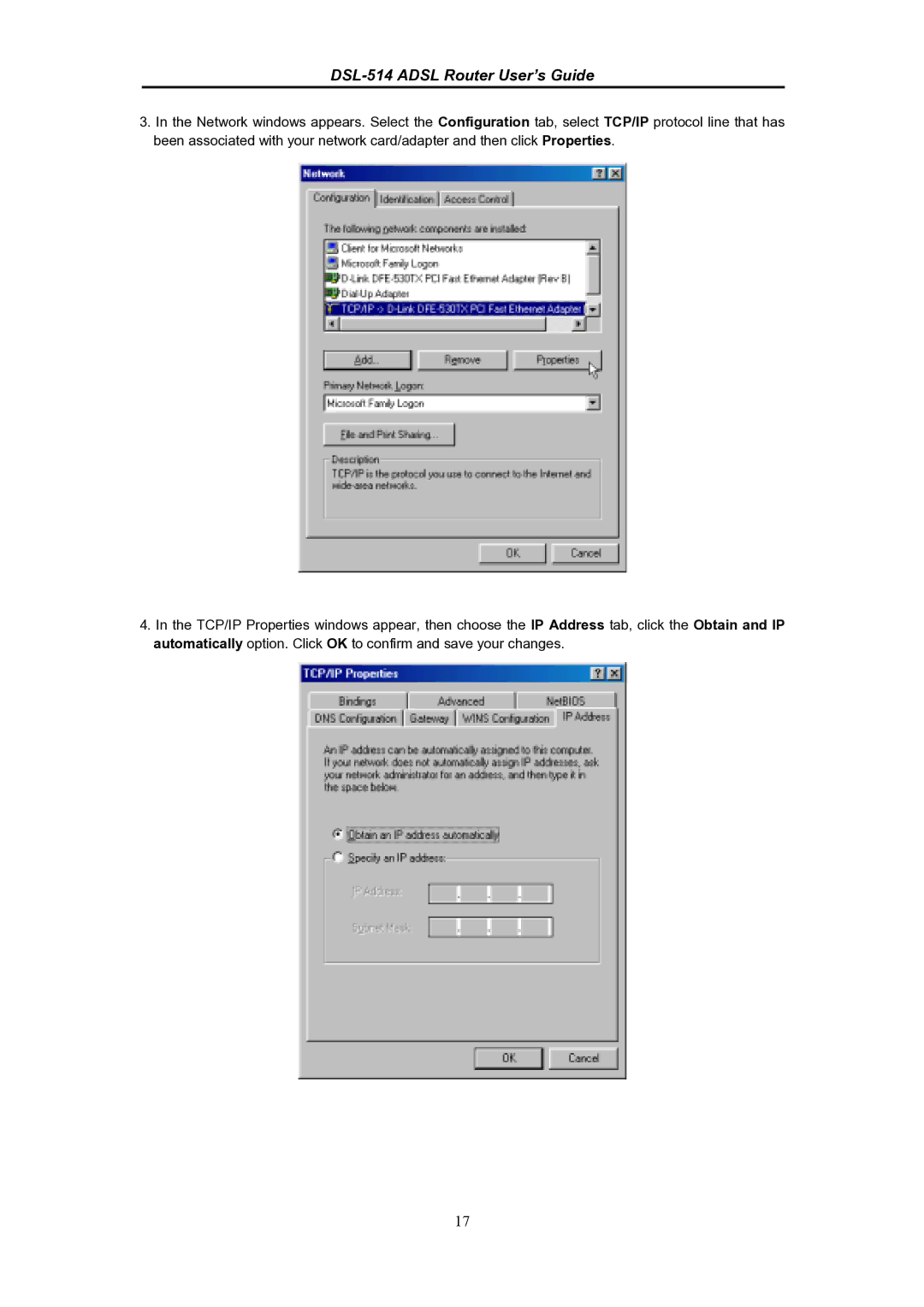 D-Link manual DSL-514 Adsl Router User’s Guide 