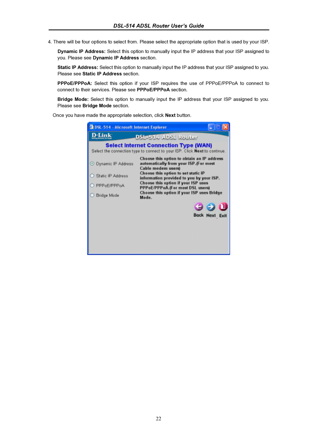 D-Link manual DSL-514 Adsl Router User’s Guide 