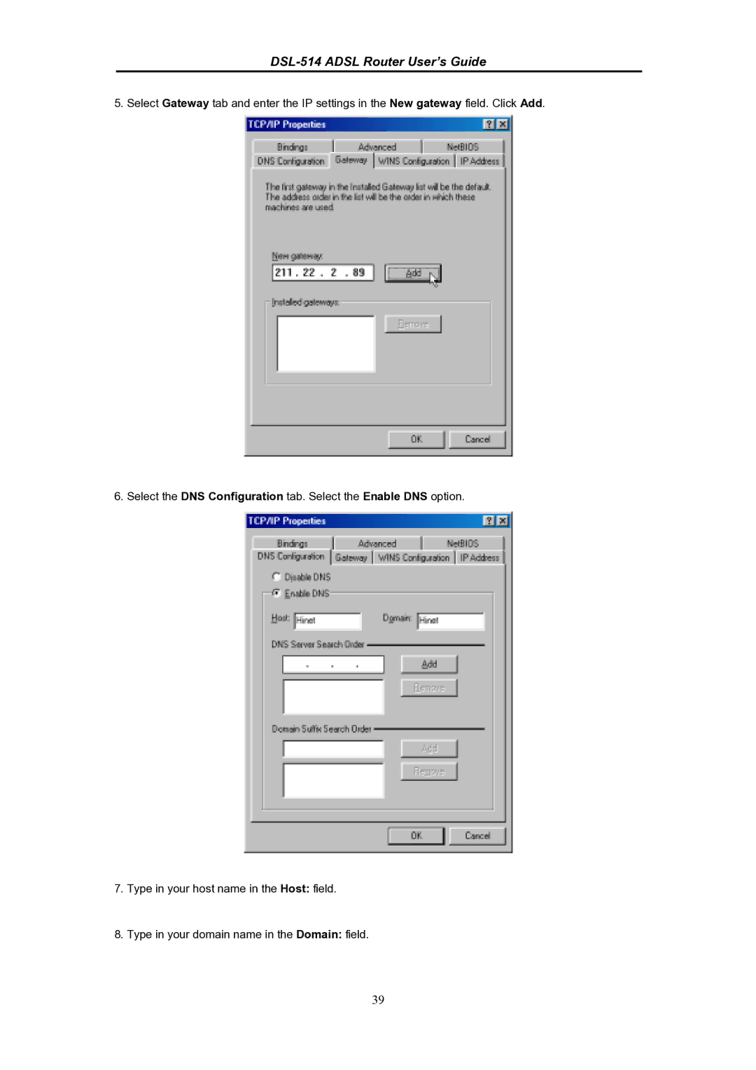 D-Link manual DSL-514 Adsl Router User’s Guide 