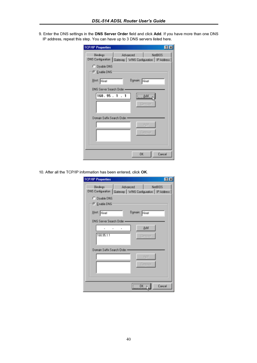 D-Link manual DSL-514 Adsl Router User’s Guide 