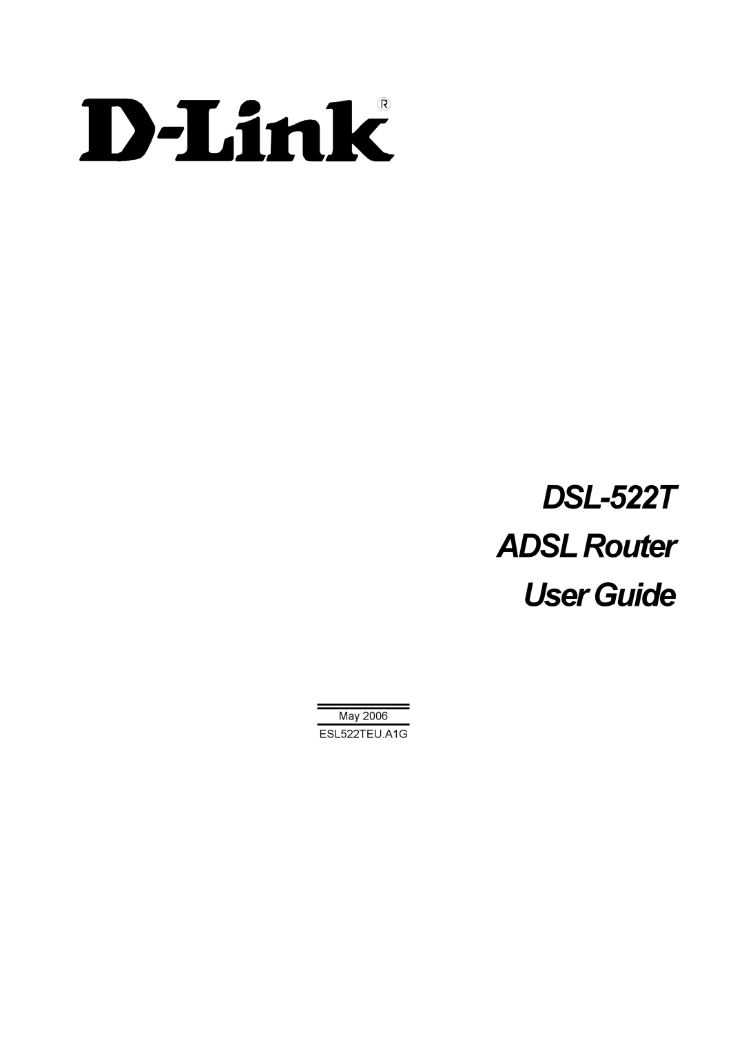 D-Link manual DSL-522T Adsl Router User Guide 