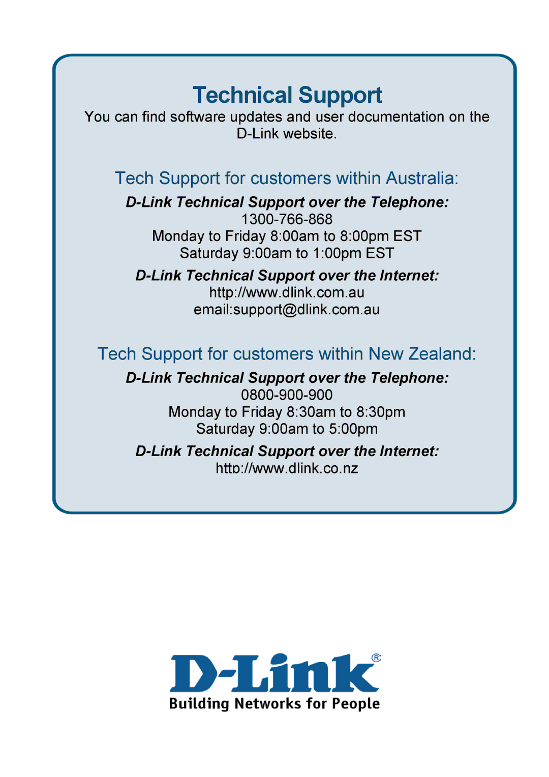 D-Link DSL-G604T manual Technical Support 