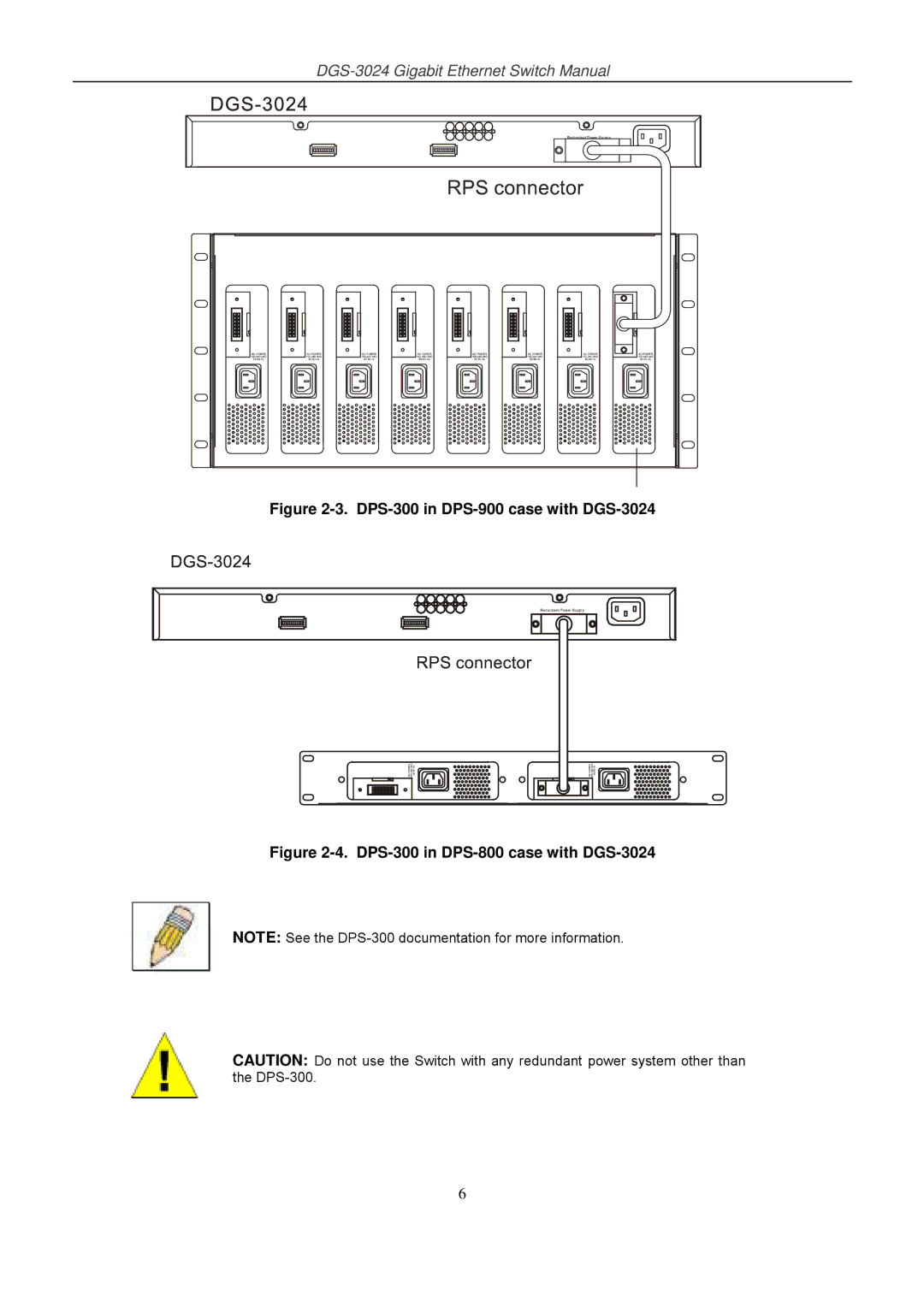 D-Link DSL-G604T manual DPS-300 in DPS-900 case with DGS-3024 