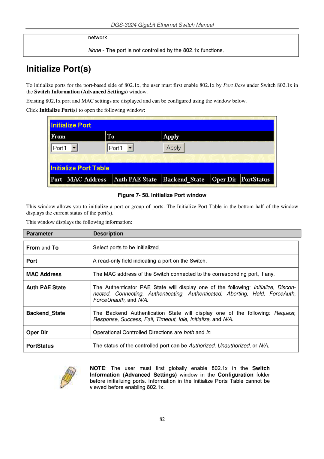 D-Link DSL-G604T manual Initialize Ports 