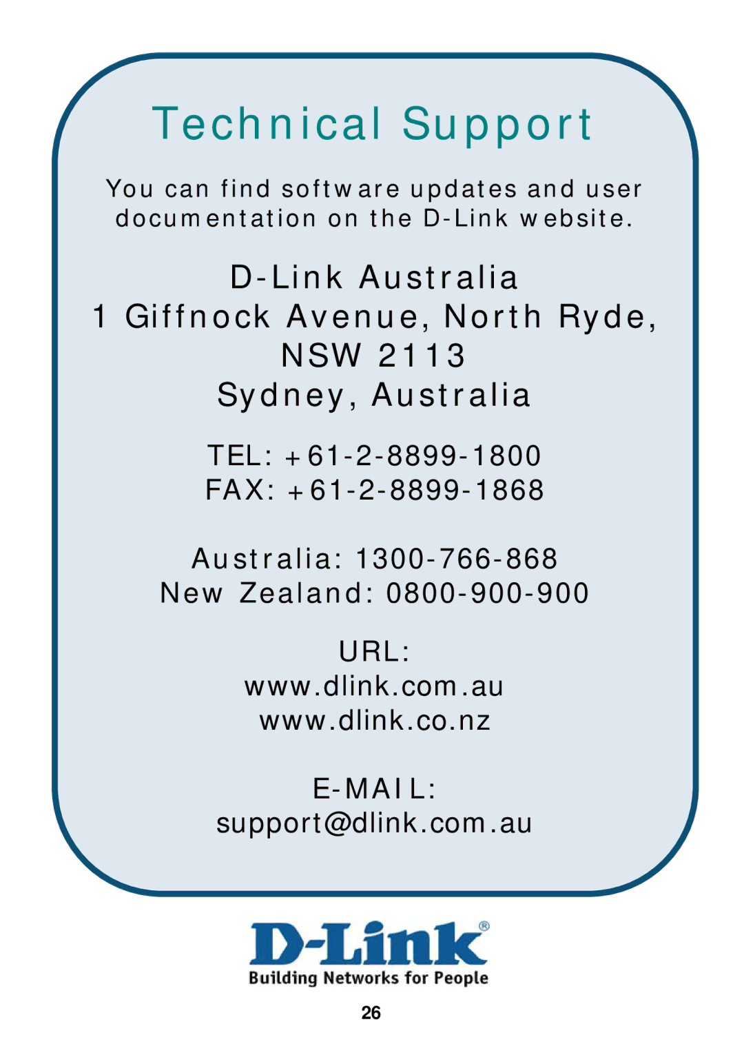 D-Link DSL-G604T specifications Technical Support 