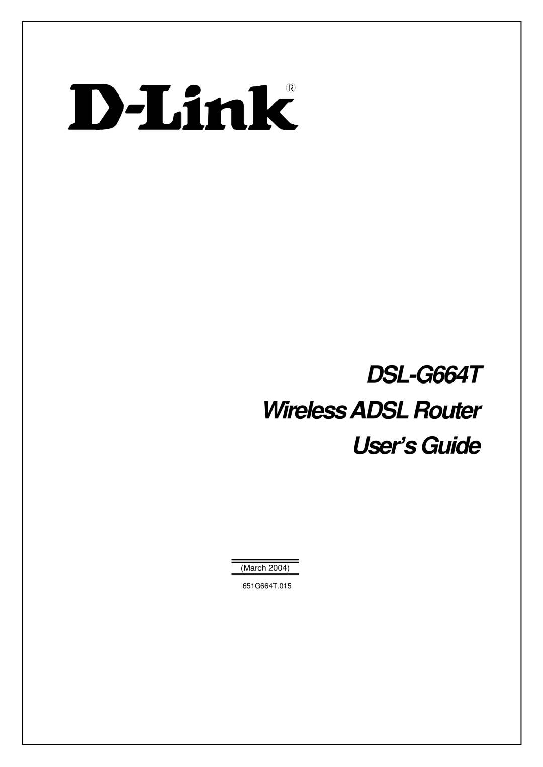 D-Link DSL-G664T manual 