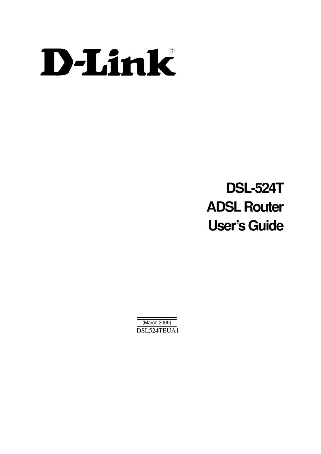 D-Link DSL524T manual DSL-524T Adsl Router User’s Guide 