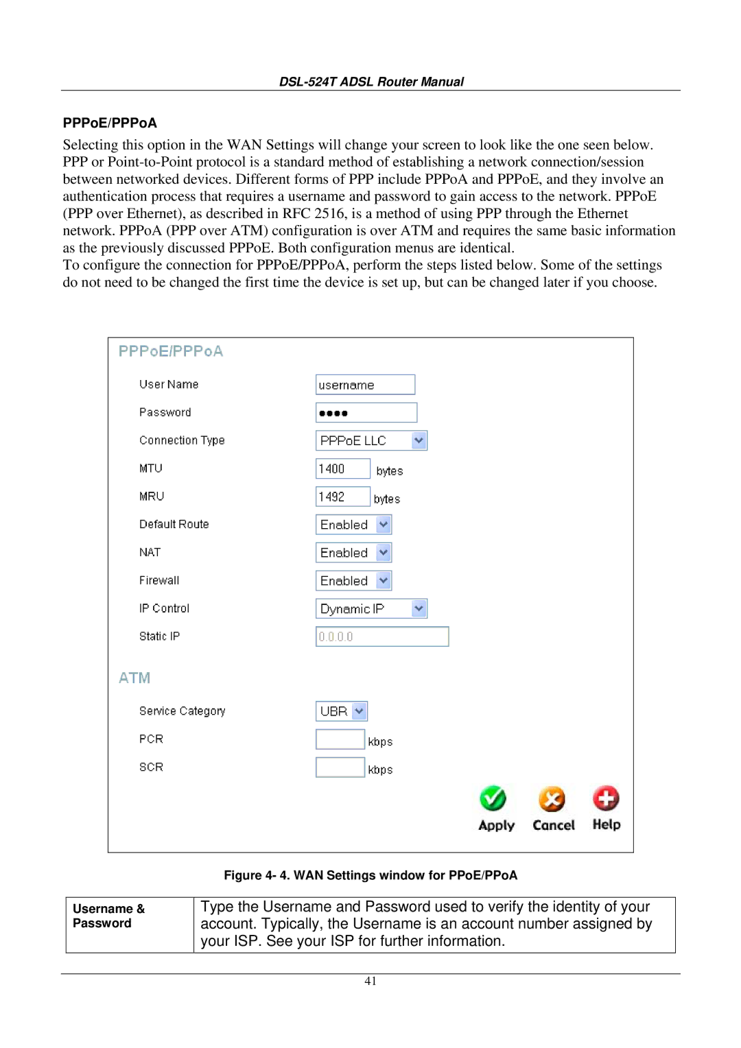 D-Link DSL524T manual PPPoE/PPPoA 