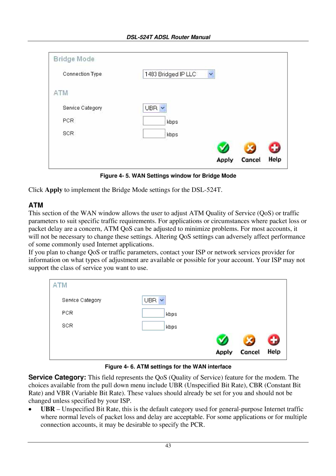 D-Link DSL524T manual Atm 