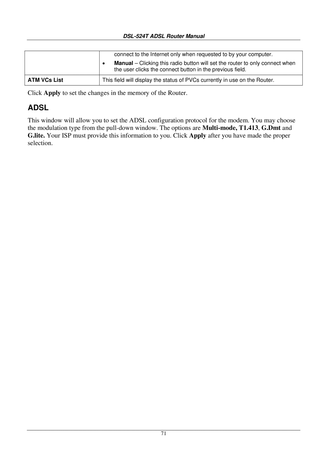 D-Link DSL524T manual Adsl 