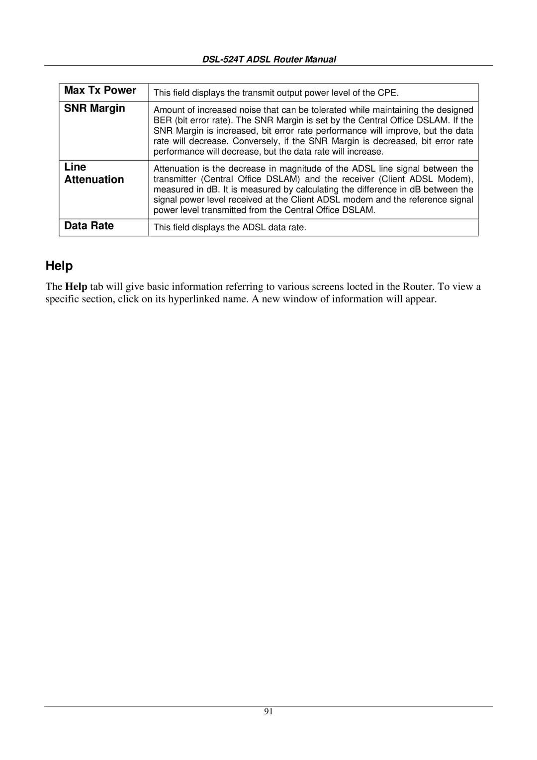 D-Link DSL524T manual Help 