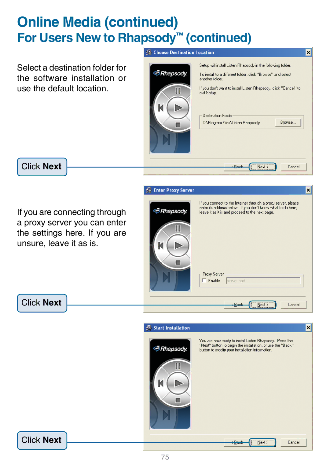 D-Link DSM-320 manual Online Media 