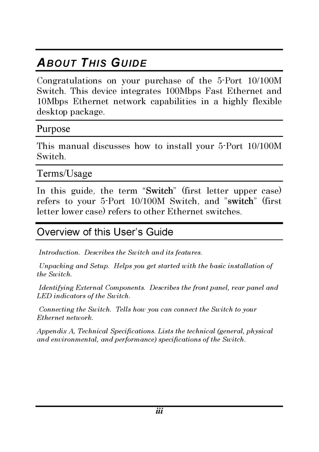 D-Link DSS-5 manual Overview of this User’s Guide, About this Guide 