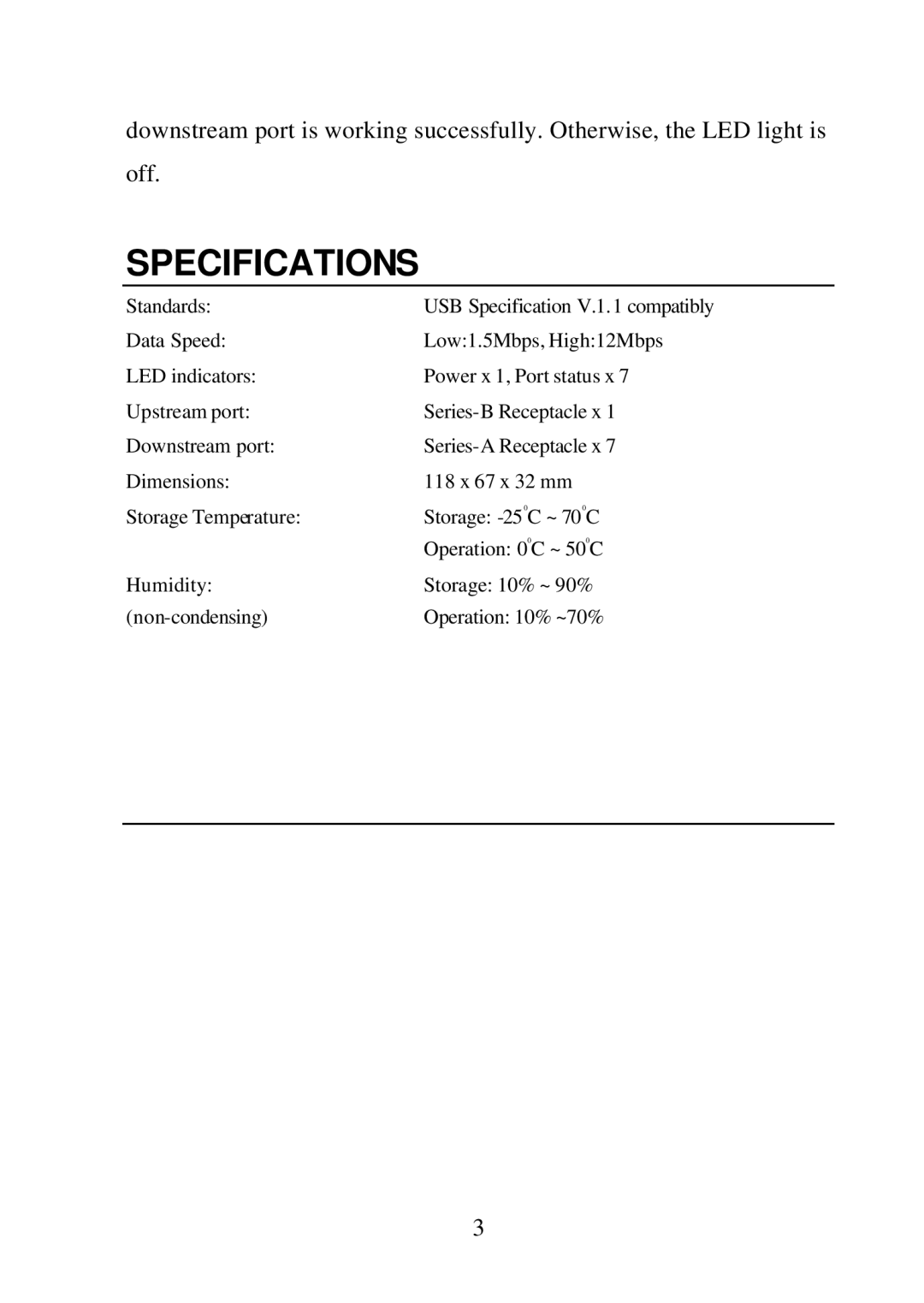 D-Link DU-H7 user manual Specifications 