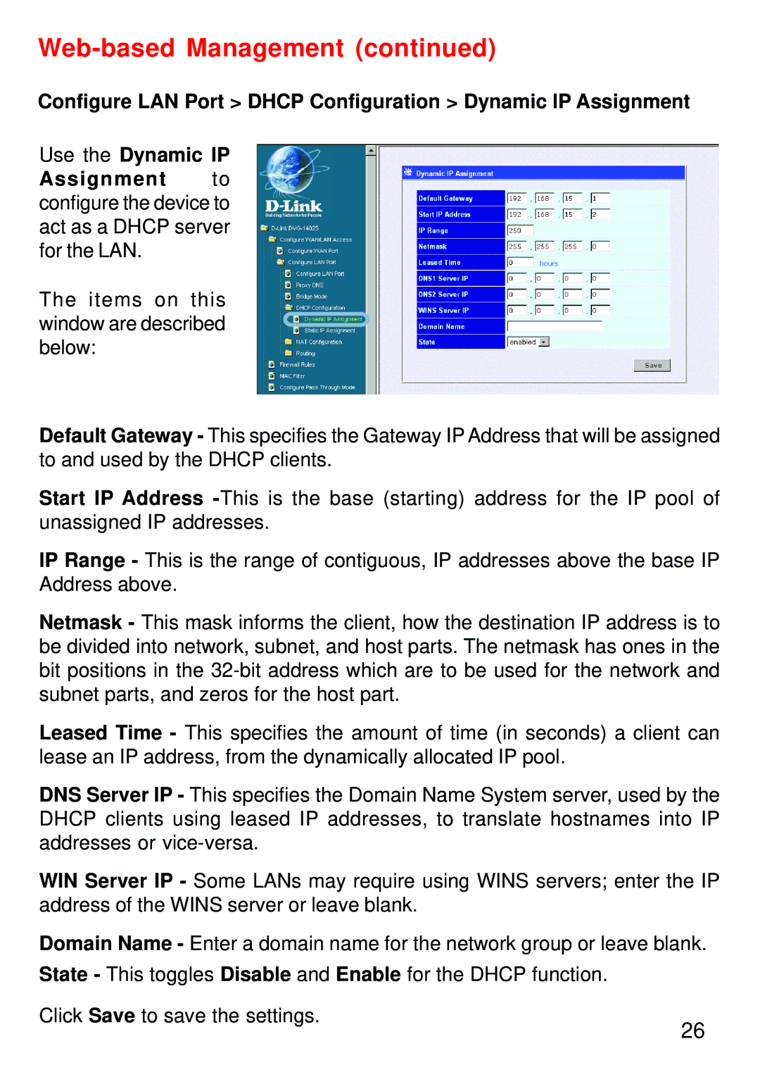 D-Link DVG-1402S manual Web-based Management 