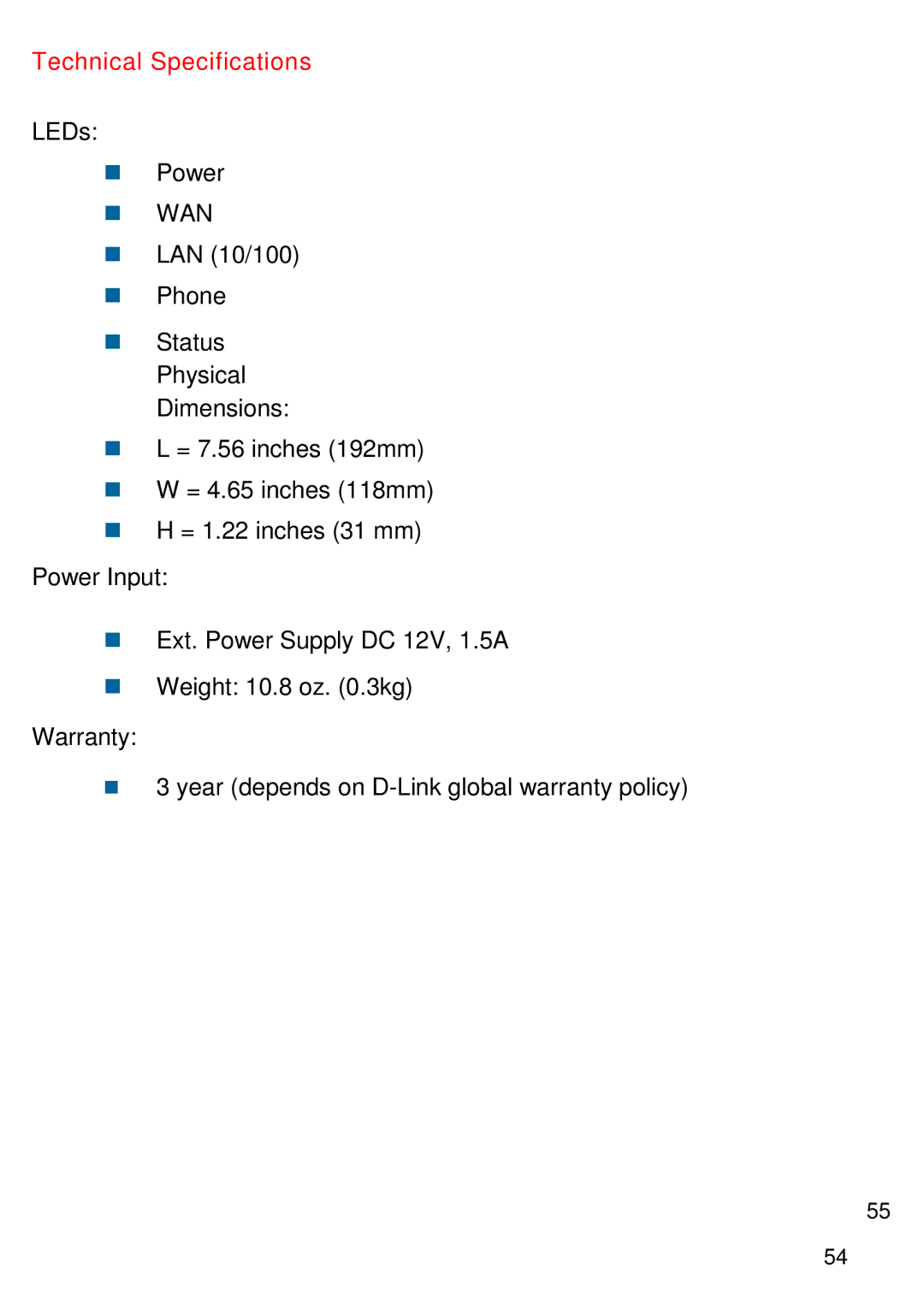 D-Link DVG-1402S manual Wan 