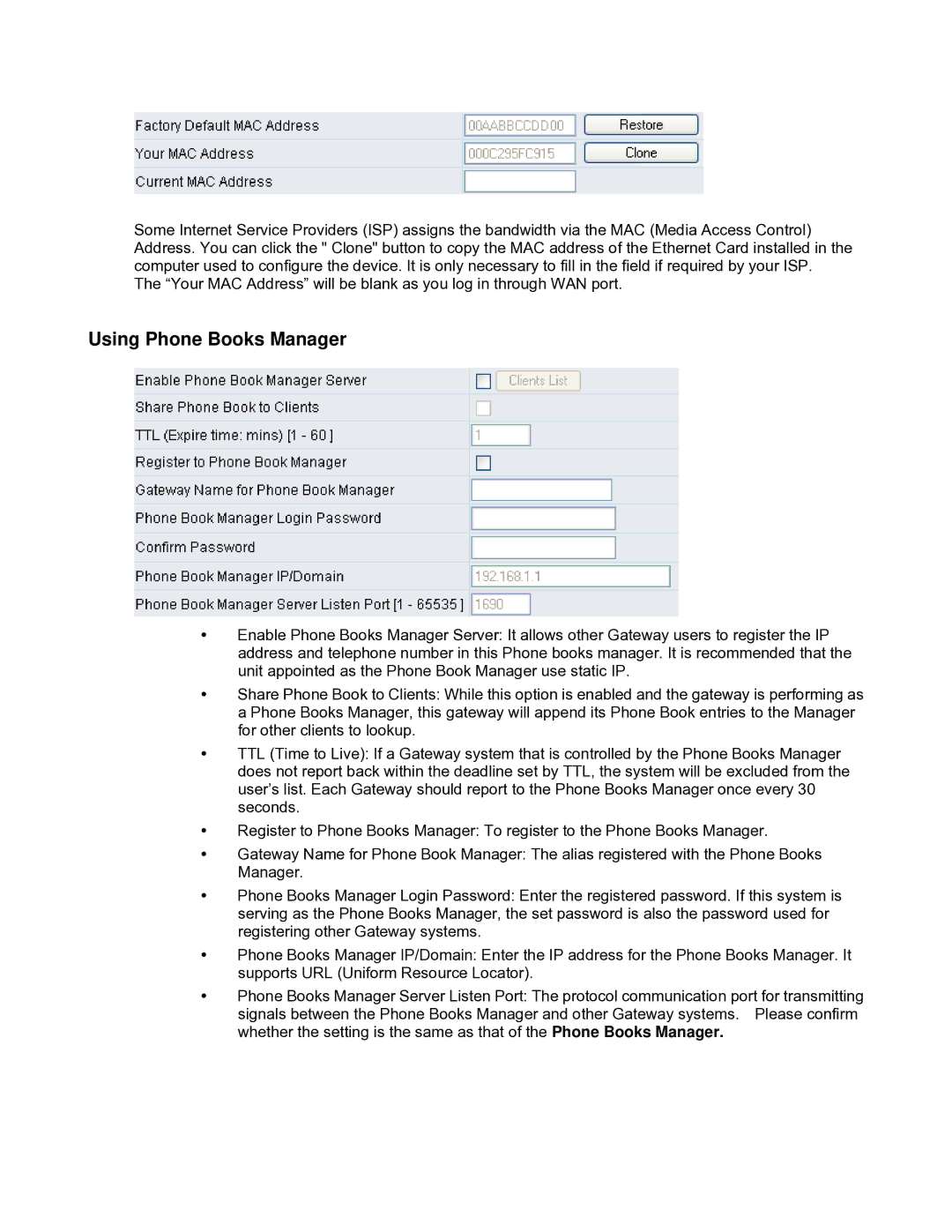 D-Link DVG-2032S user manual Using Phone Books Manager 