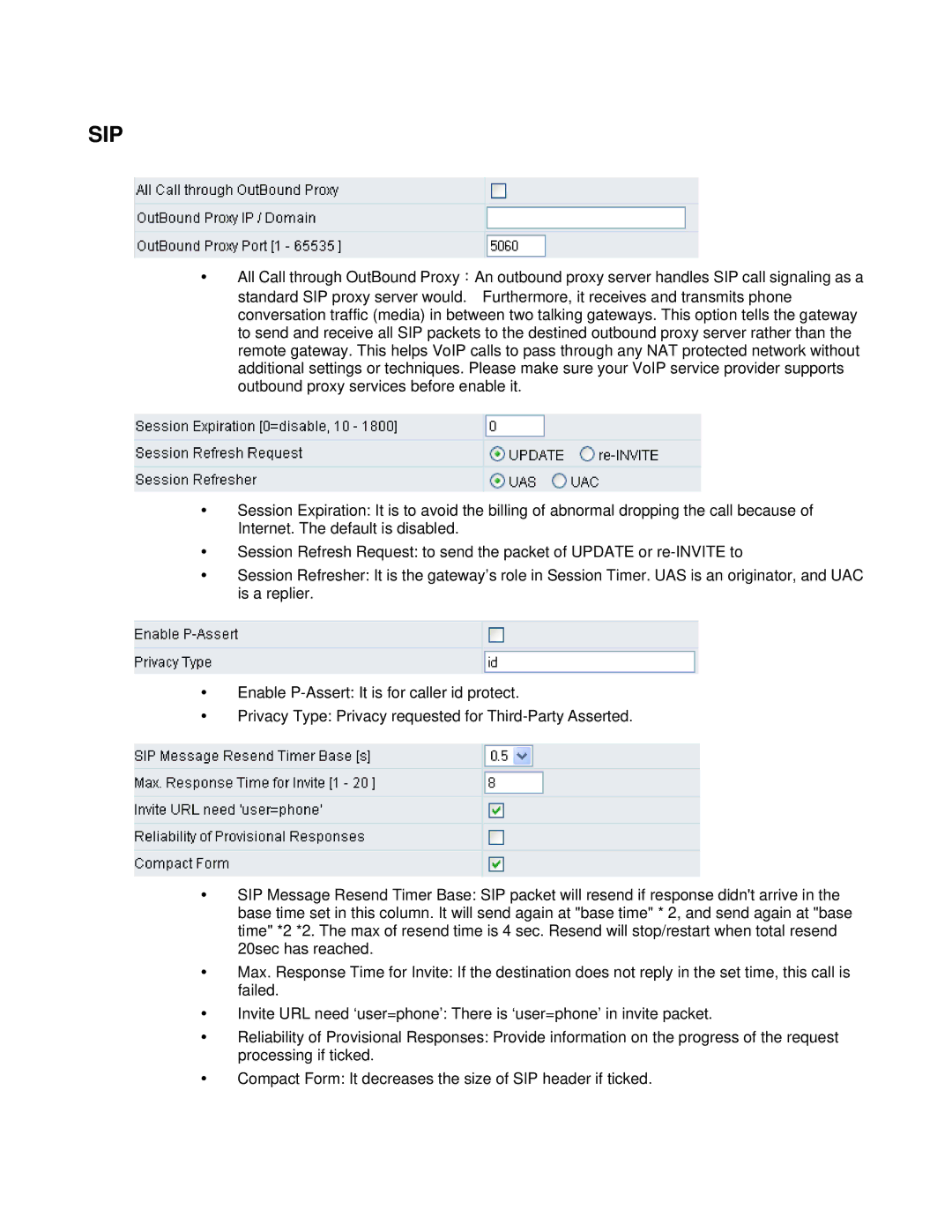 D-Link DVG-6008S user manual Sip 