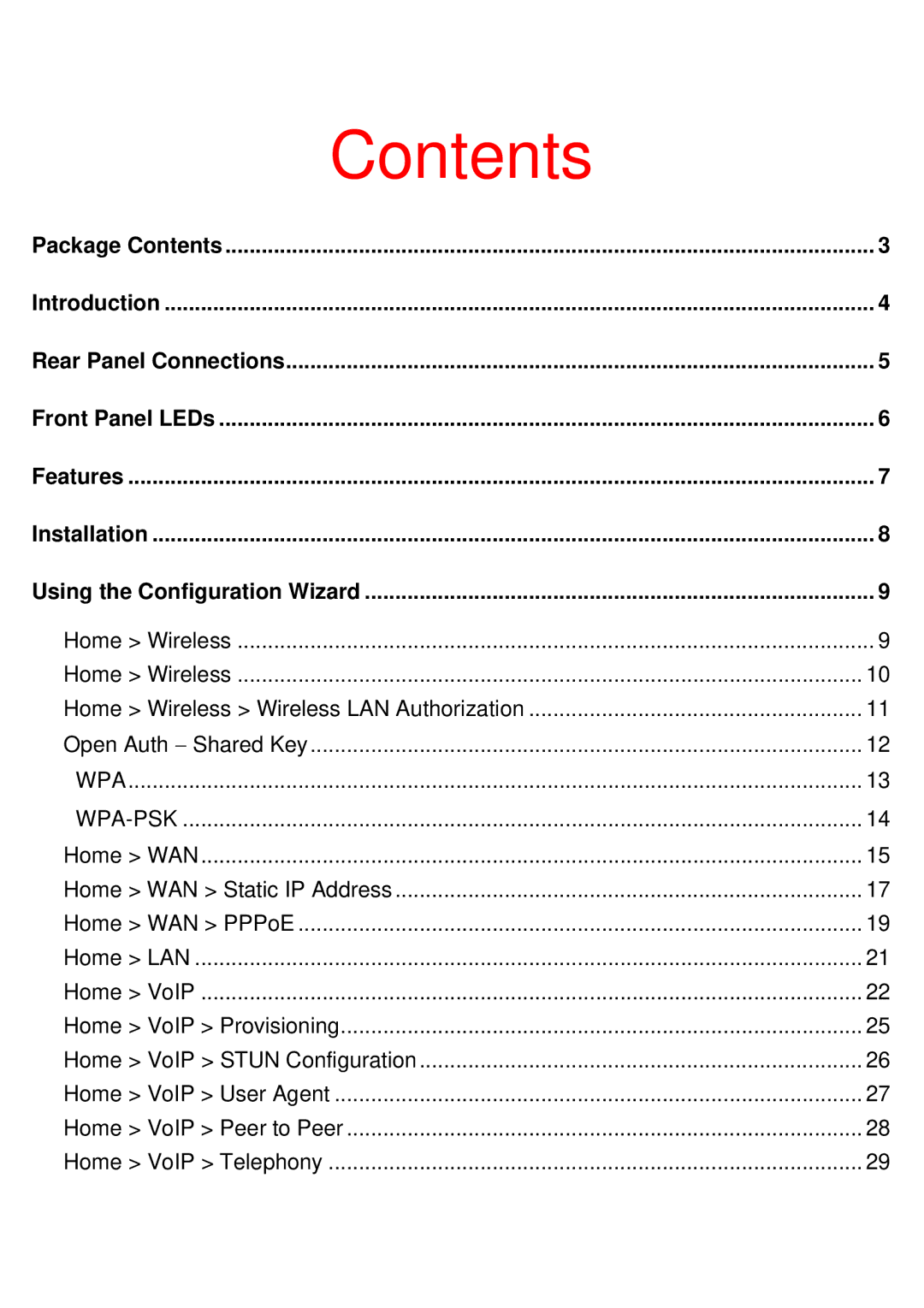 D-Link DVG-G1402S manual Contents 