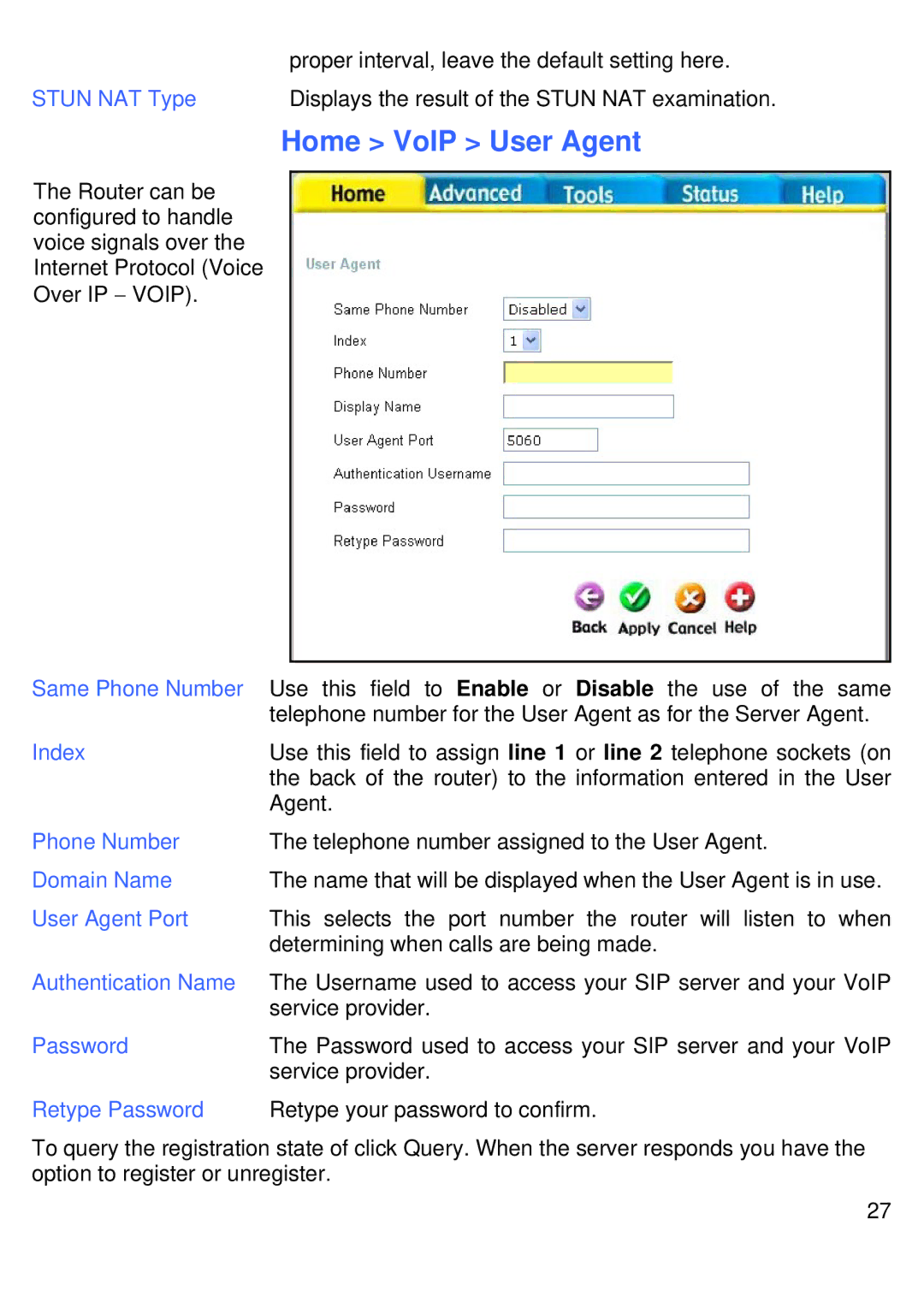 D-Link DVG-G1402S manual Home VoIP User Agent 