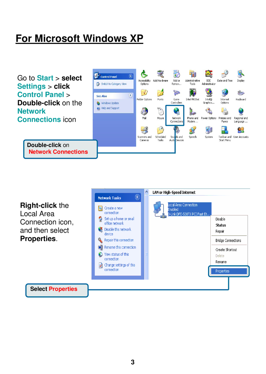 D-Link DVG-G1402S specifications For Microsoft Windows XP 