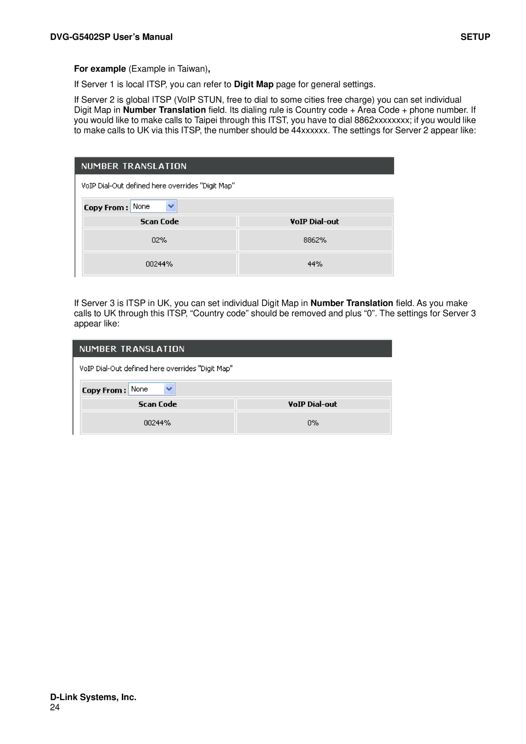 D-Link DVG-G5402SP user manual Setup 