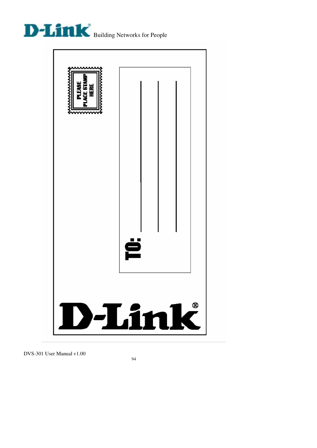 D-Link DVS-301 user manual Building Networks for People 