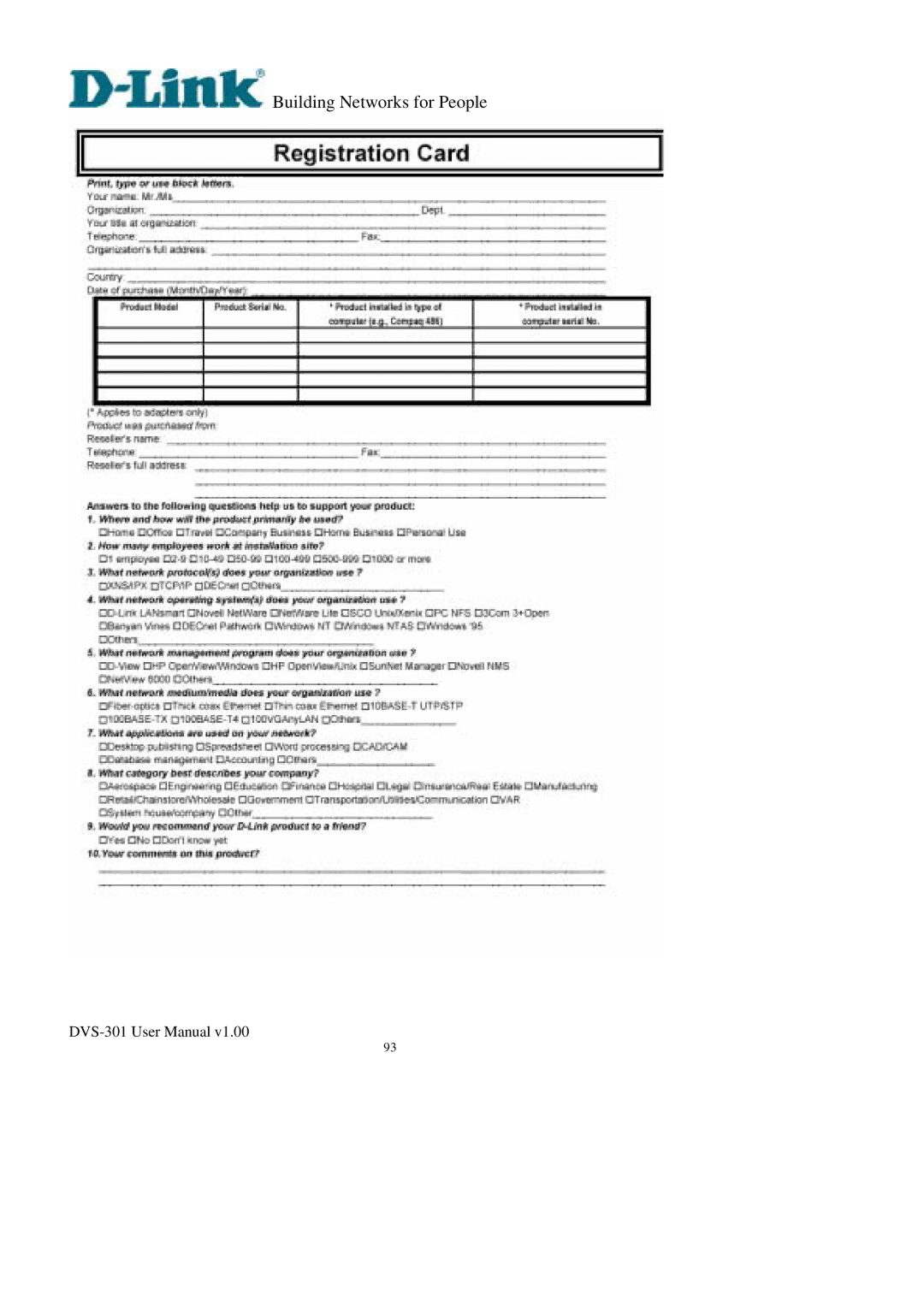 D-Link DVS-301 user manual Building Networks for People 