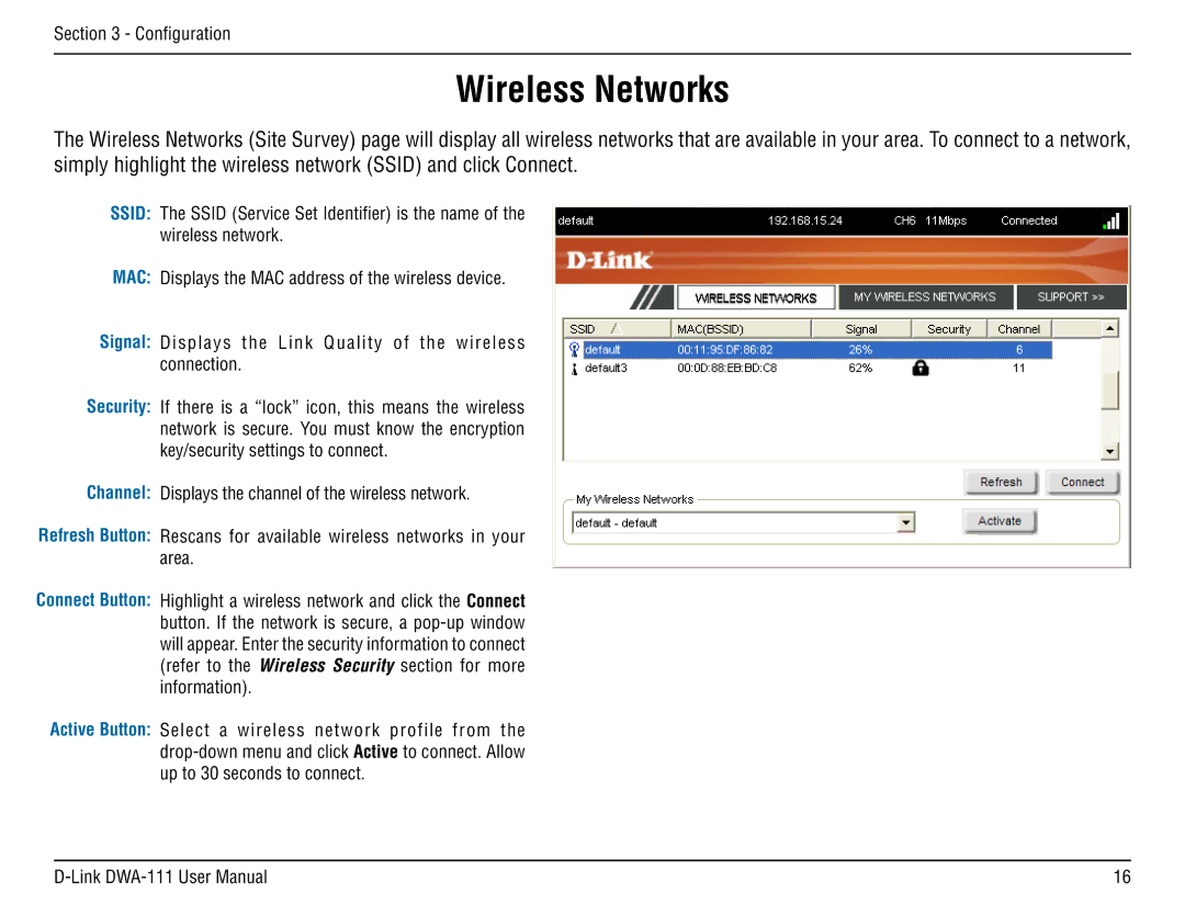 D-Link DWA-111 manual Wireless Networks 