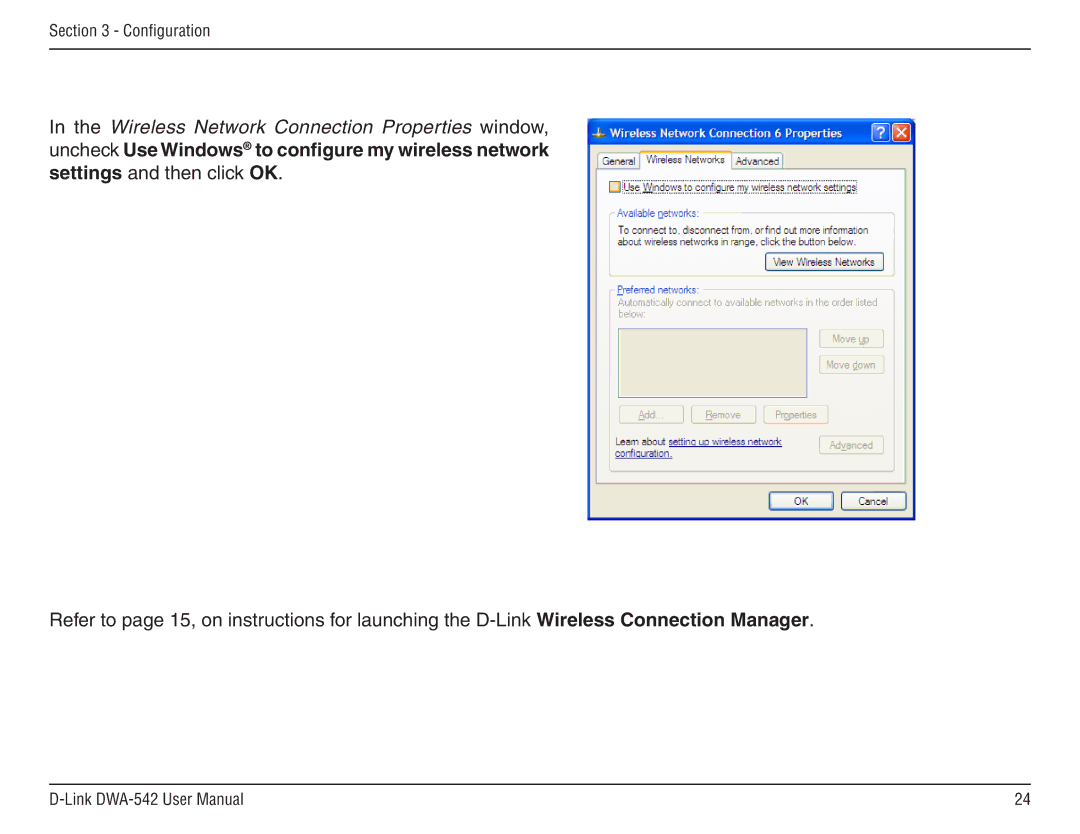 D-Link DWA-54 manual Configuration 