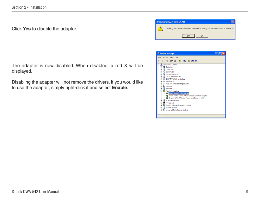 D-Link DWA-54 manual Installation 