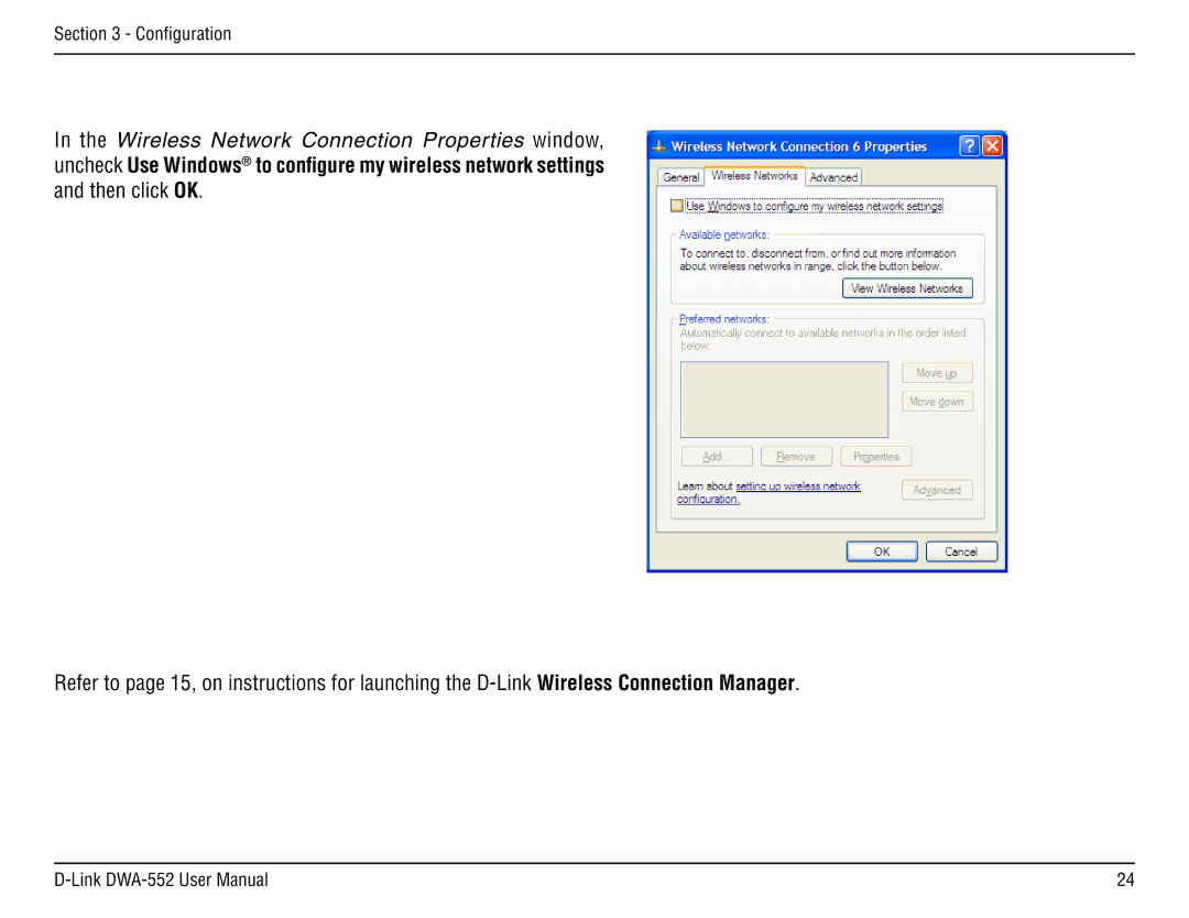 D-Link DWA-55 manual Configuration 