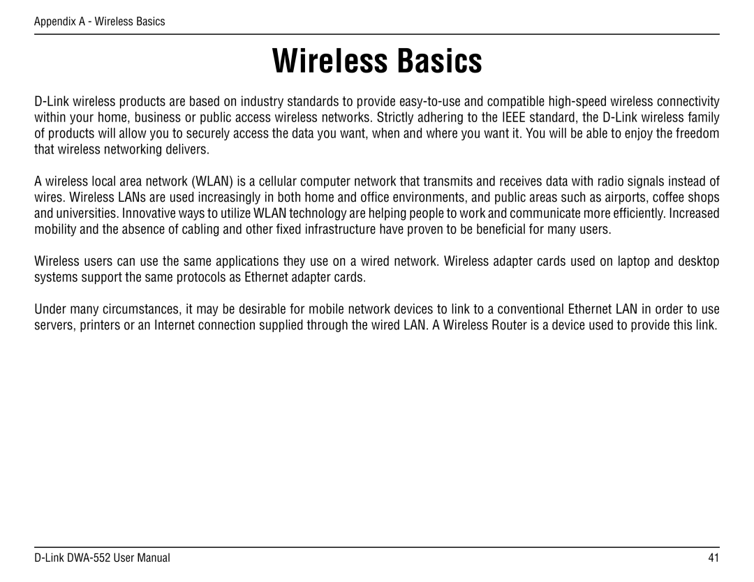 D-Link DWA-55 manual Wireless Basics 